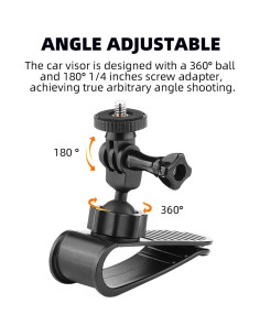 Soporte de Visera Solar para Coche Flymile CV1 - Compatible con GoPro e Insta360 2