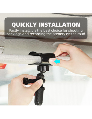Soporte de Visera Solar para Coche Flymile CV1 - Compatible con GoPro e Insta360