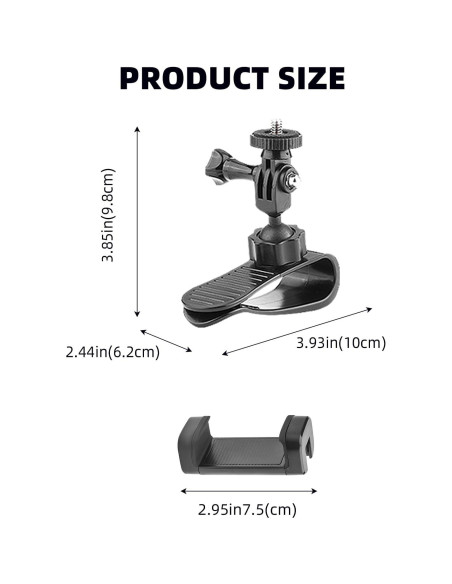 Soporte de Visera Solar para Coche Flymile CV1 - Compatible con GoPro e Insta360