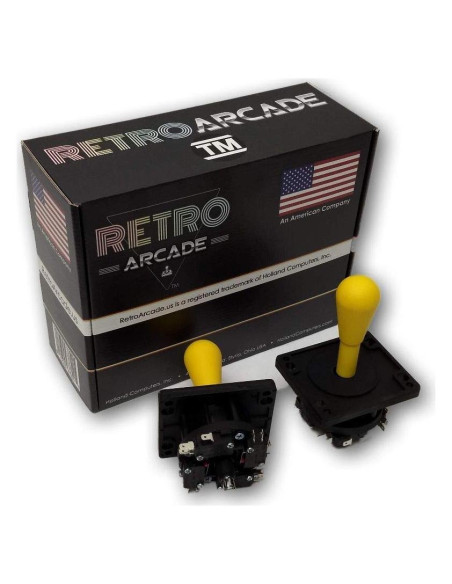 Joystick de Arcade RetroArcade Amarillo 8 Direcciones