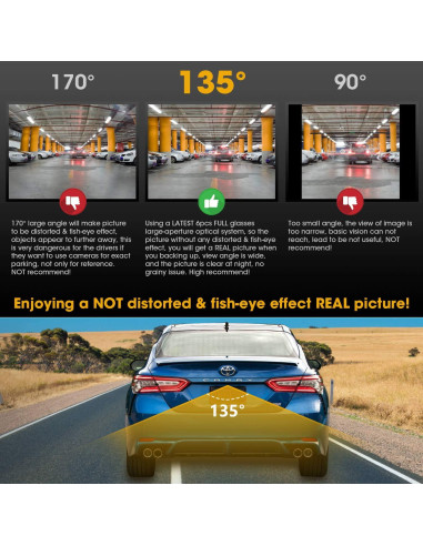 Cámara de visión trasera NATIKA WD-012 HD 720P impermeable