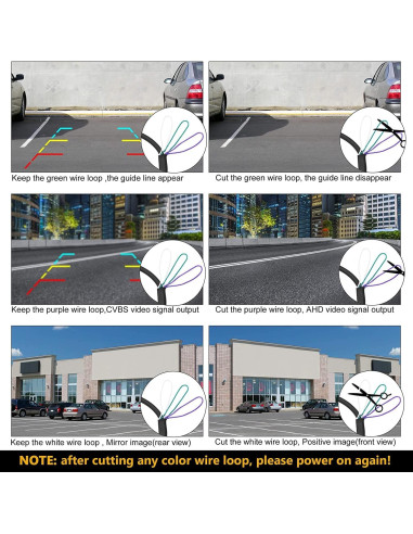 Cámara de visión trasera NATIKA WD-012 HD 720P impermeable