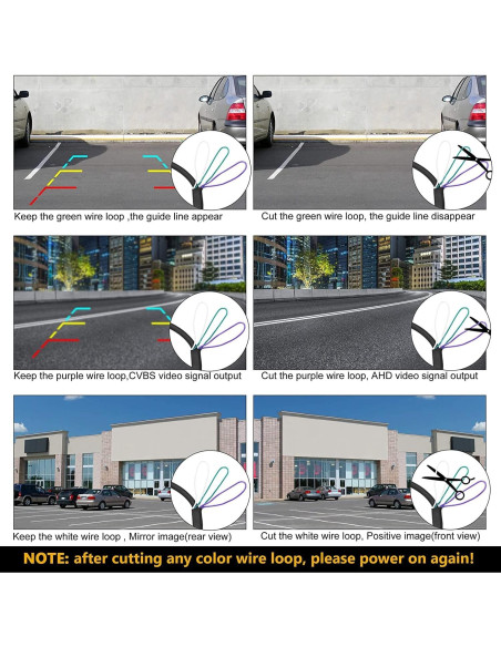 Cámara de visión trasera NATIKA WD-012 HD 720P impermeable