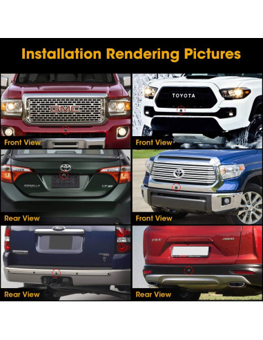 Cámara de visión trasera NATIKA WD-012 HD 720P impermeable