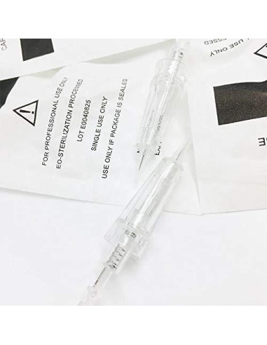 10 Agujas de Maquillaje Permanente Mellie 1P 0.64mm Esterilizadas