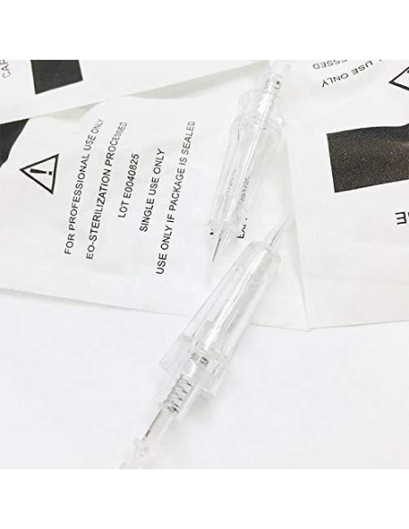 10 Agujas de Maquillaje Permanente Mellie 1P 0.64mm Esterilizadas