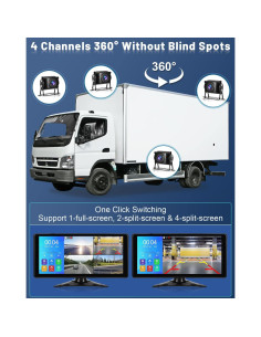 Sistema de Cámara de Respaldo Roinvou 4K, Monitor 10.36" AHD 1080P 2