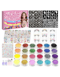 Kit de Tatuajes Temporales de Brillo Wxfhtda para Niños 1008 Pcs
