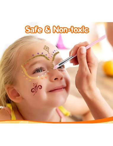 Kit de Tatuajes Temporales de Brillo Wxfhtda para Niños 1008 Pcs