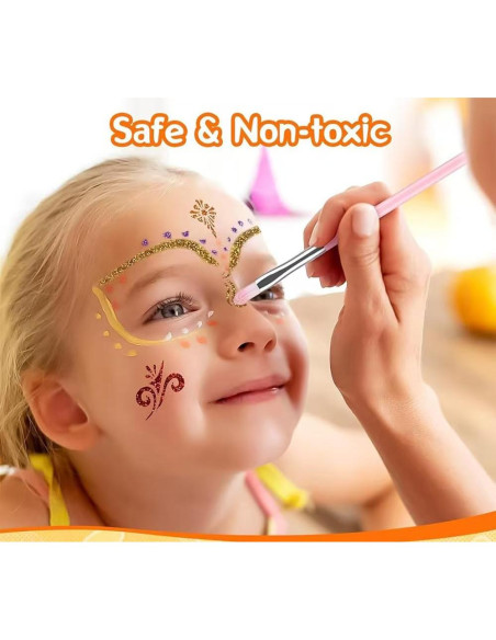 Kit de Tatuajes Temporales de Brillo Wxfhtda para Niños 1008 Pcs