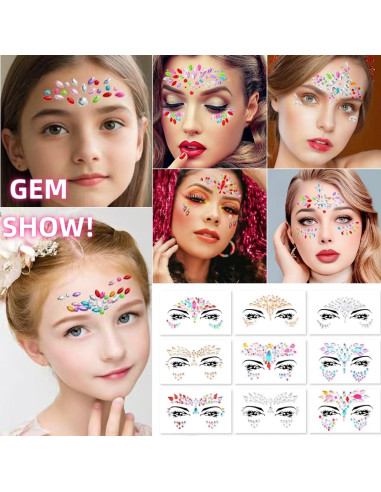 Kit de Tatuajes Temporales de Brillo Wxfhtda para Niños 1008 Pcs