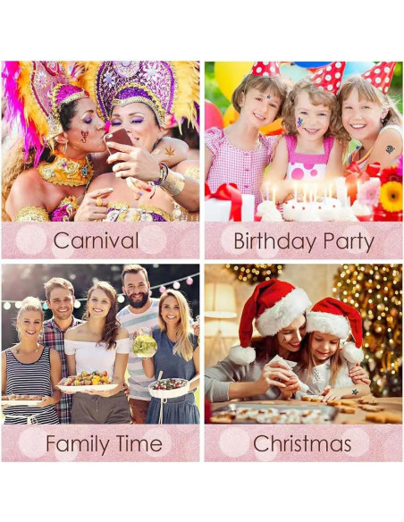 Kit de Tatuajes Temporales de Brillo Wxfhtda para Niños 1008 Pcs