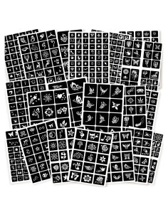 Kit de Plantillas de Tatuajes Temporales ChurlChurl 575pcs