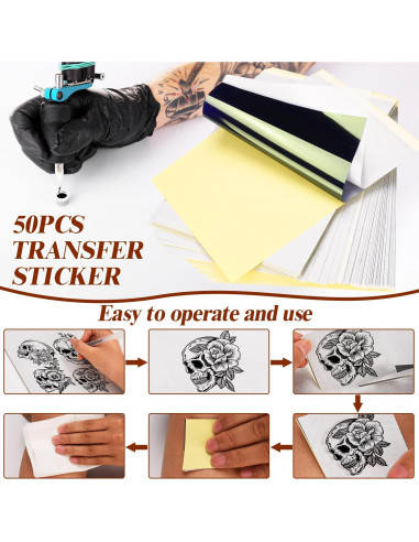 Kit de Práctica de Tatuaje KXCOFTXI - 20 Pieles + 50 Papeles A4