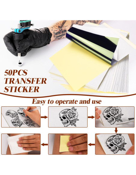Kit de Práctica de Tatuaje KXCOFTXI - 20 Pieles + 50 Papeles A4