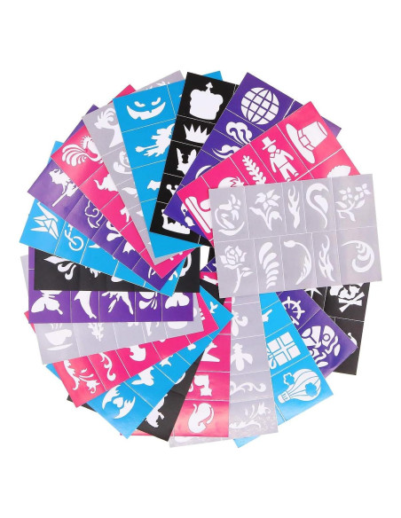 Kit de Plantillas de Pintura Facial ApolDirect - 20 Piezas Reutilizables