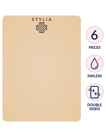 Hoja de Silicona para Práctica de Microblading Stylia - 6 Piezas