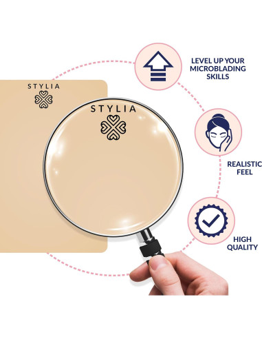 Hoja de Silicona para Práctica de Microblading Stylia - 6 Piezas