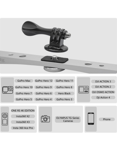 Soporte para Cámara de Acción Suptig Compatible con GoPro y Más