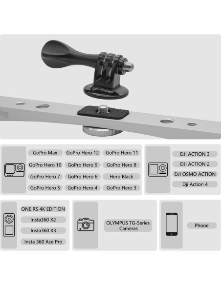 Soporte para Cámara de Acción Suptig Compatible con GoPro y Más