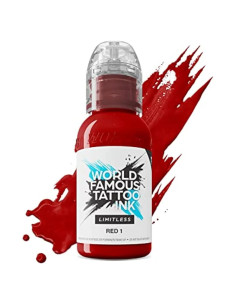 Tinta de Tatuaje Profesional World Famous - Rojo 1 - 29.57 ml