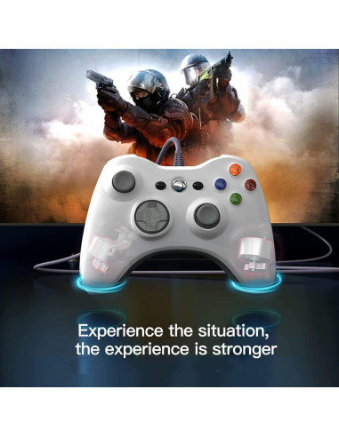 Gamepad USB con Cable USonline911 para Xbox 360 y PC