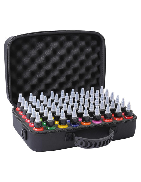 Estuche de Tinta para Dibujo OZER - Capacidad 54 Botellas 29.57 ml