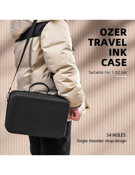 Estuche de Tinta para Dibujo OZER - Capacidad 54 Botellas 29.57 ml