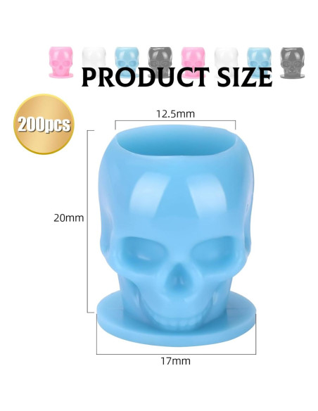 200 Copas de Tinta Desechables BAMTTOO - Diseño Calavera