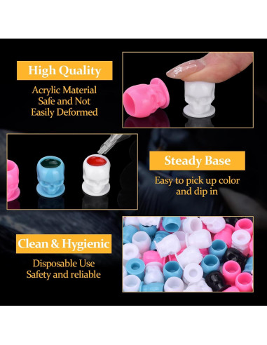 200 Copas de Tinta Desechables BAMTTOO - Diseño Calavera