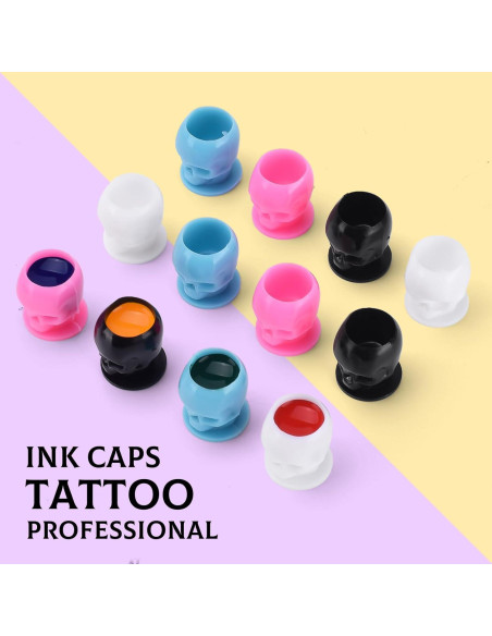 200 Copas de Tinta Desechables BAMTTOO - Diseño Calavera