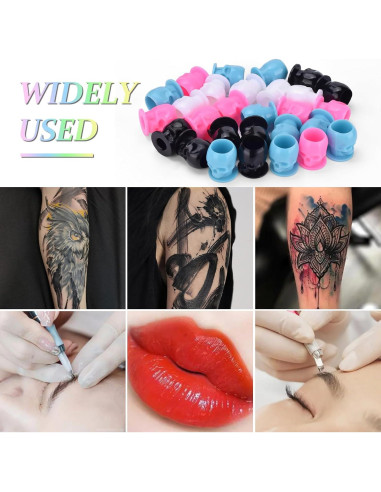 200 Copas de Tinta Desechables BAMTTOO - Diseño Calavera