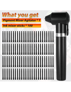 Mezclador de Tinta NAQASE con 100 Varillas Negras - Agitador 2