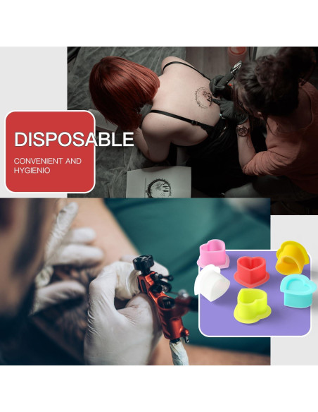 200 Soportes de Tinta Desechables OZER para Tatuajes