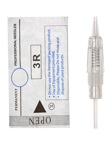 10 Cartuchos Agujas Tatuaje 3R HiTreasure Acero Inoxidable