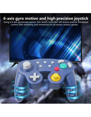 Controlador Inalámbrico Game-cube Bedaily para Switch/Purple