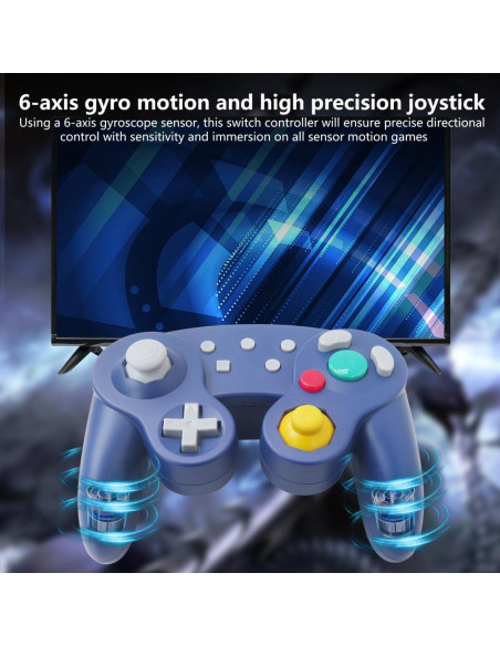 Controlador Inalámbrico Game-cube Bedaily para Switch/Purple