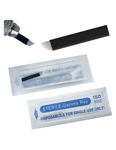 Agujas Microblading WOLAYI S16 30 Pcs 0.18mm Acero Inoxidable