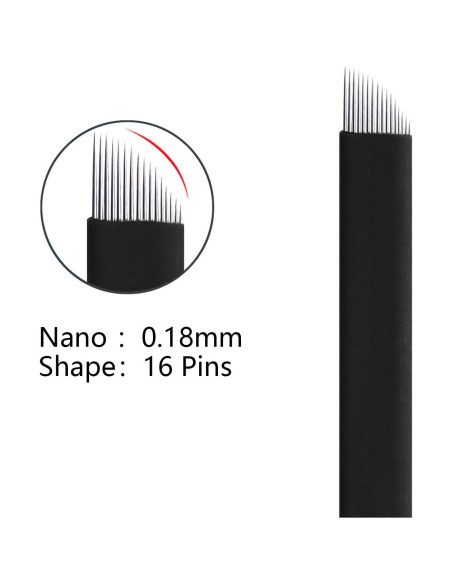 Agujas Microblading WOLAYI S16 30 Pcs 0.18mm Acero Inoxidable