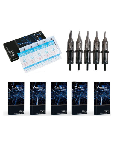 Cartuchos de Agujas Dragonhawk Mast 50pcs Mezclados 3RL a 11RL