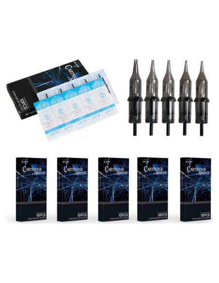 Cartuchos de Agujas Dragonhawk Mast 50pcs Mezclados 3RL a 11RL