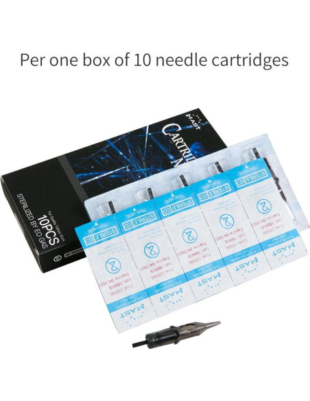 Cartuchos de Agujas Dragonhawk Mast 50pcs Mezclados 3RL a 11RL