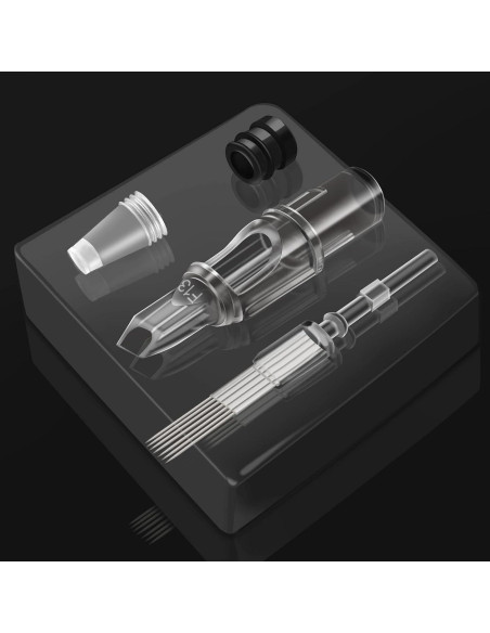 Agujas de Cartucho para Tatuaje Emalla 60Pcs Tamaños Mixtos