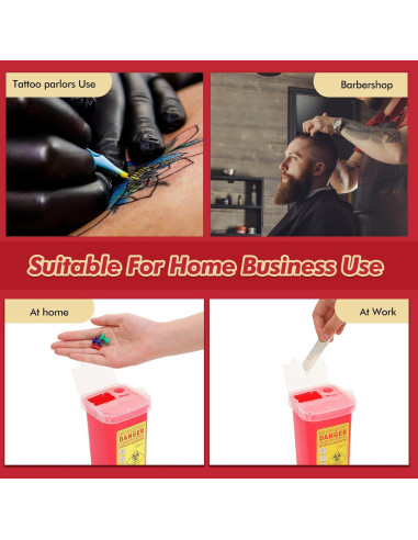 30 Contenedores de Desechos Cortantes Chumia 1 Quart Rojo