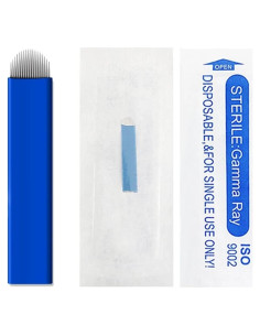 Agujas de Tatuaje Yimart 50 Piezas Microblading 0.2mm U