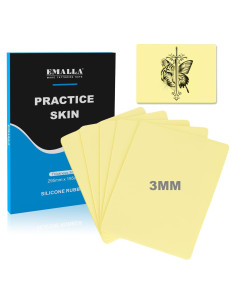 Piel de Tatuaje Emalla 3mm 5Pcs Grande Silicona Doble Cara