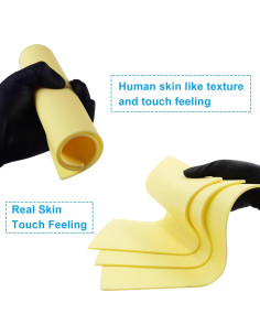 Piel de Tatuaje Emalla 3mm 5Pcs Grande Silicona Doble Cara 2