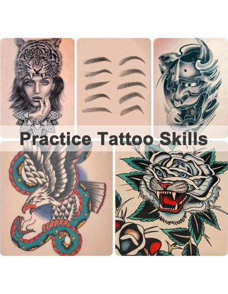 Piel Falsa Gruesa para Tatuaje 5pcs 18.8x14.2cm Práctica
