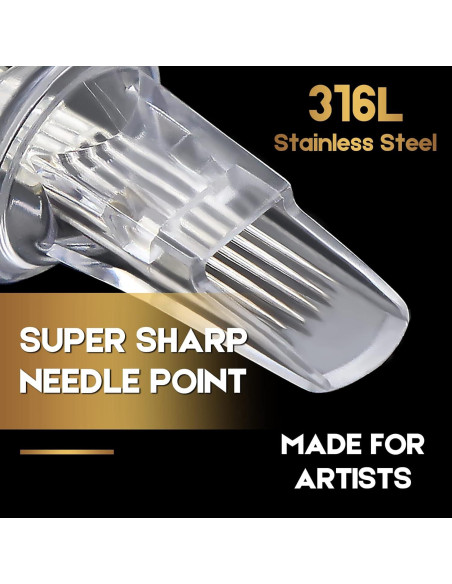 100 Agujas de Cartucho para Tatuaje Jconly Mezcladas 3RL 5RL 7RL 9RL