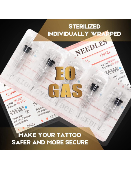 100 Agujas de Cartucho para Tatuaje Jconly Mezcladas 3RL 5RL 7RL 9RL